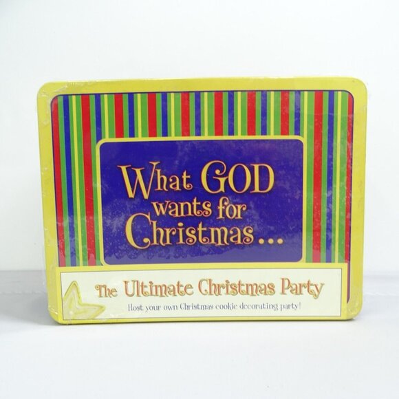New What God Wants for Christmas‎ Ultimate Cookie Party Nativity Family Life Tin - Picture 1 of 2